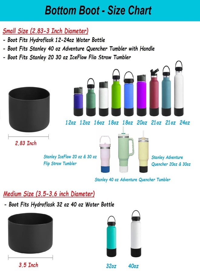 DBIW Boot for Hydro Flask 12-24 OZ Water Bottle/Stanley Tumbler, Bottom Boots for Hydroflask Sports Water Bottles, Silicone Bottom Cover Sleeve (Alpine, Fits Stanley Cups + Hydro 12-24 oz) - Image 2